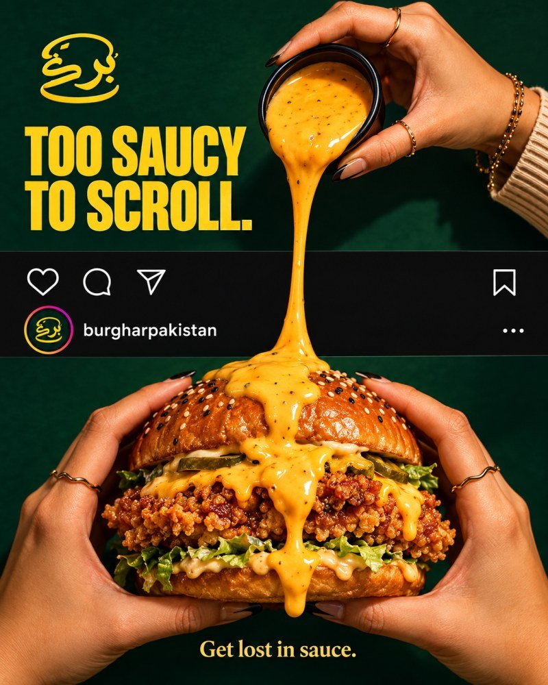Too saucy to scroll. Get lost in sauce.
